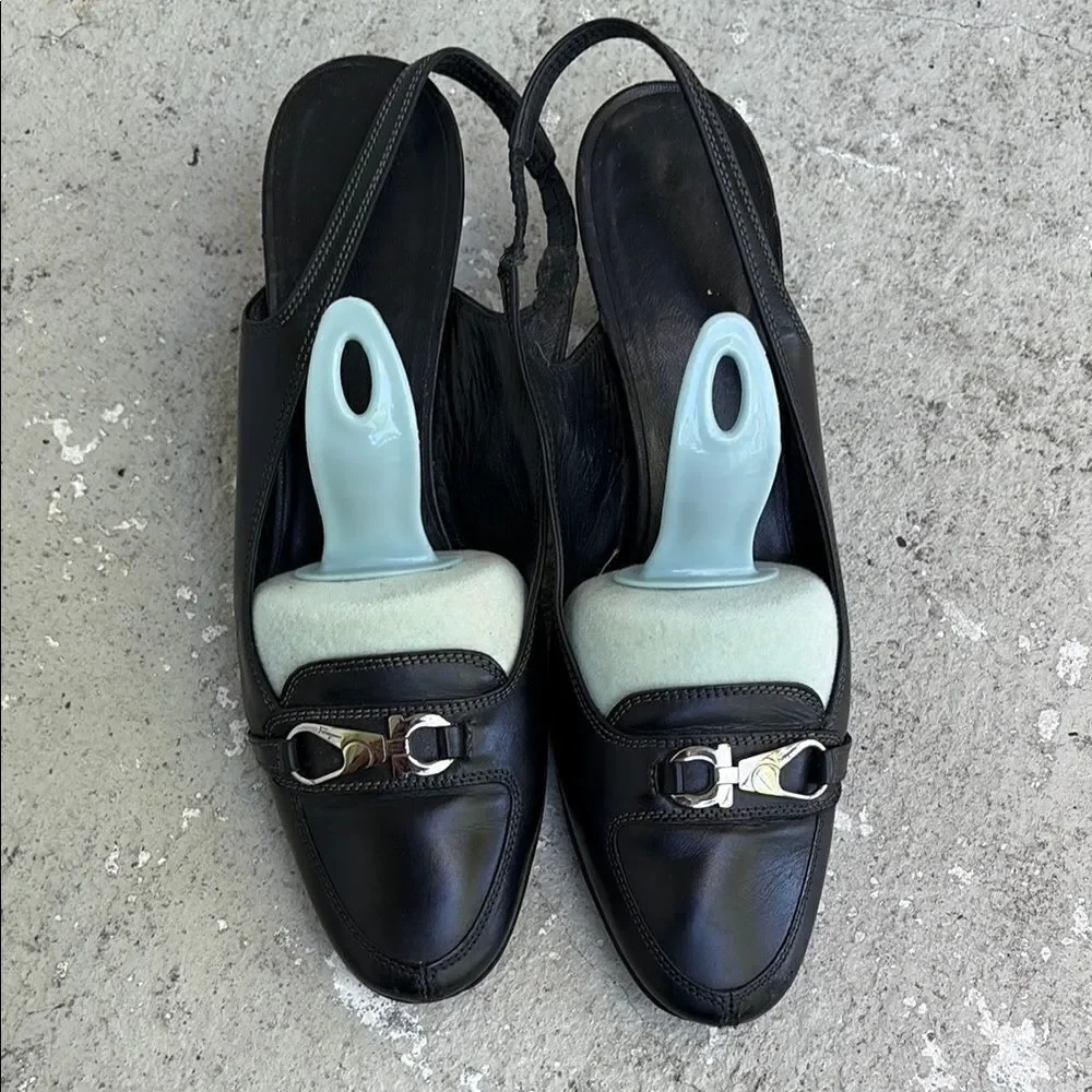 Classic Ferragamo’s slingbacks